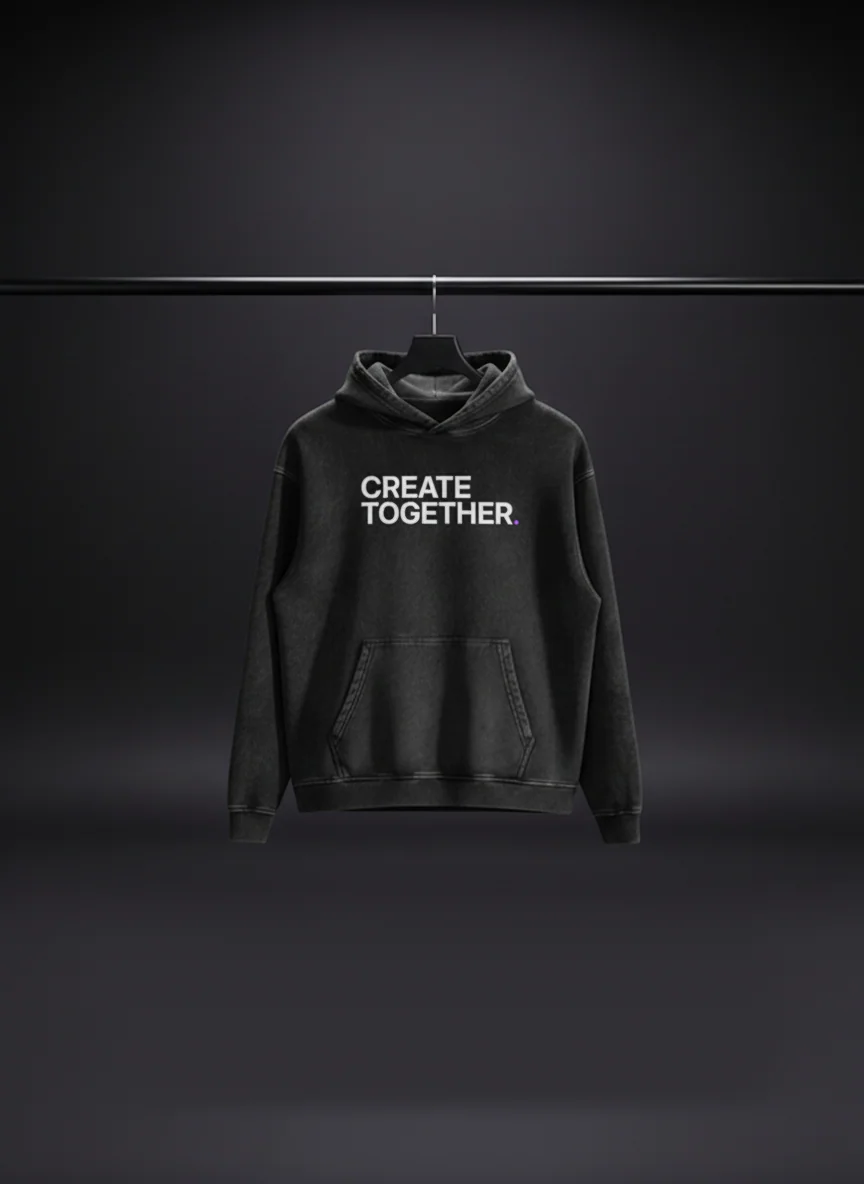 Create Together Hoodie in Coal Fade