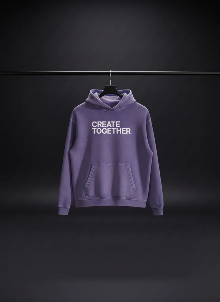 Create Together Hoodie in Amethyst Wash