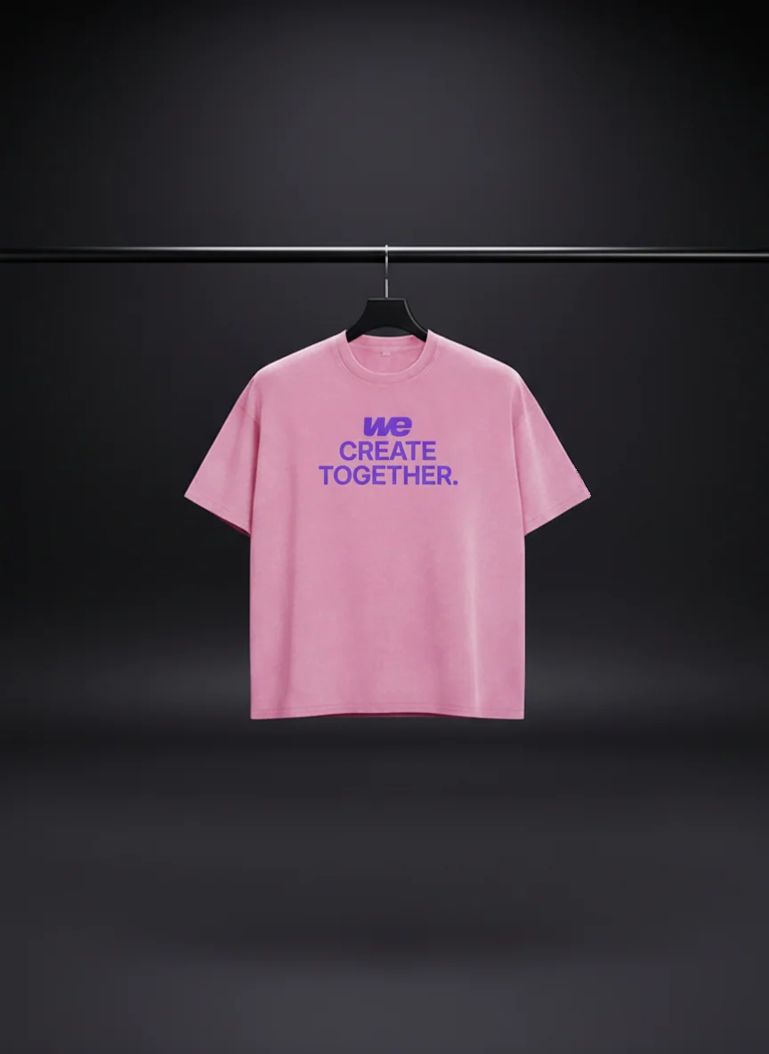 Create Together Tee in Pink Noise