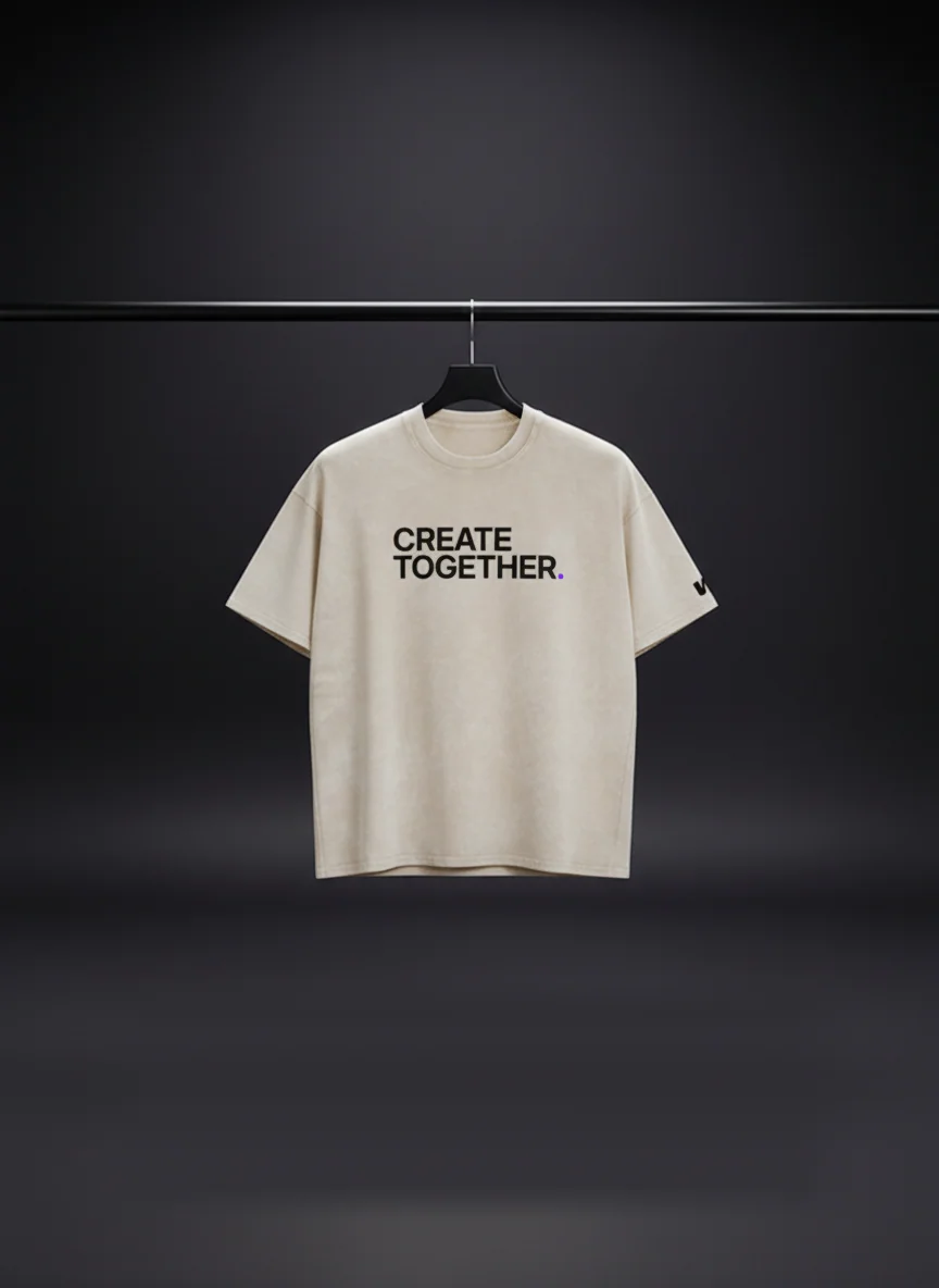 Create Together Washed Tee in Bone
