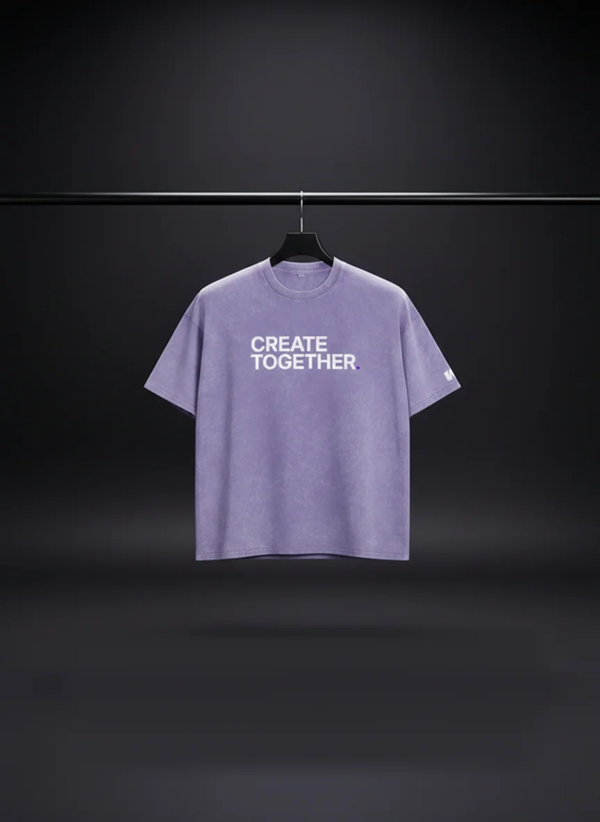Create Together Washed Tee in Lavender Haze