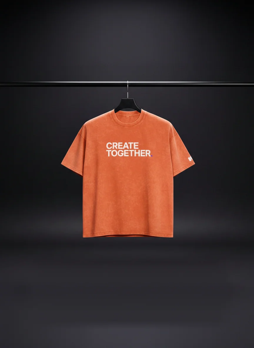 Create Together Washed Tee in Signal