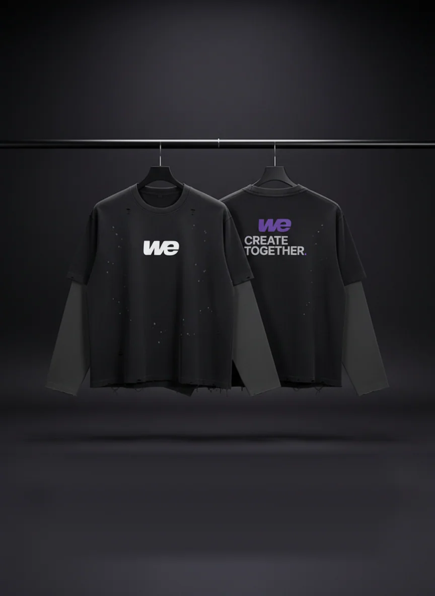 WE Double Layer Tee in Night Shift