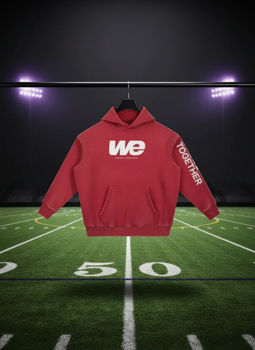WE Gameday Hoodie in Crimson Wash